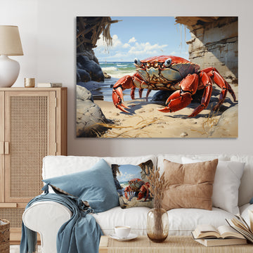 Crabs Corner - Crab Canvas Wall Art
